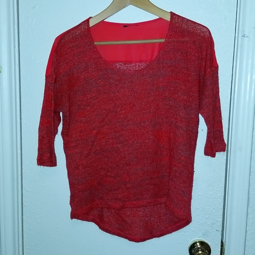 Red short sleeve shirt